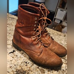 Ariat A2 Competitor Lace Up Leather Boots Size 9